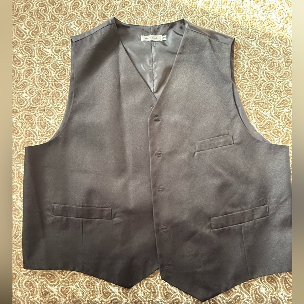 Pierre Cardin Charcoal Satin Vest